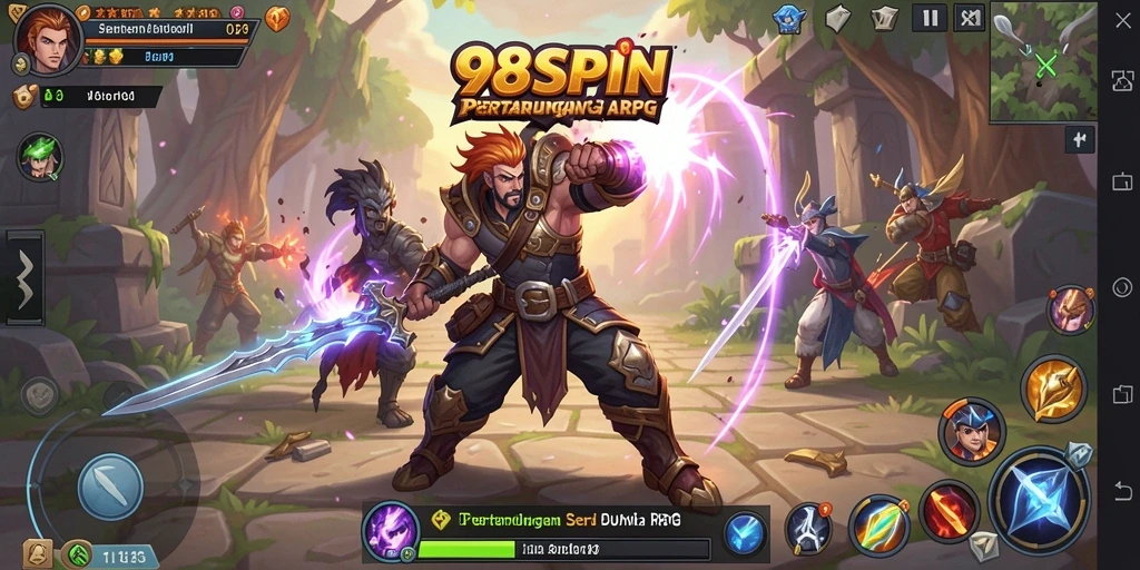 Tangkapan layar gameplay ARPG 98SPIN yang mendebarkan