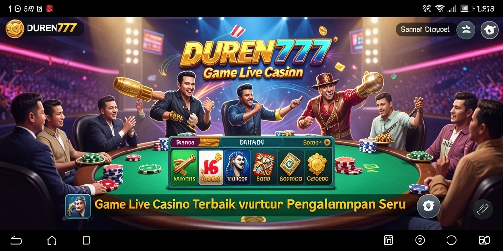 Tampilan gameplay Live Casino yang mendebarkan dari DUREN777.