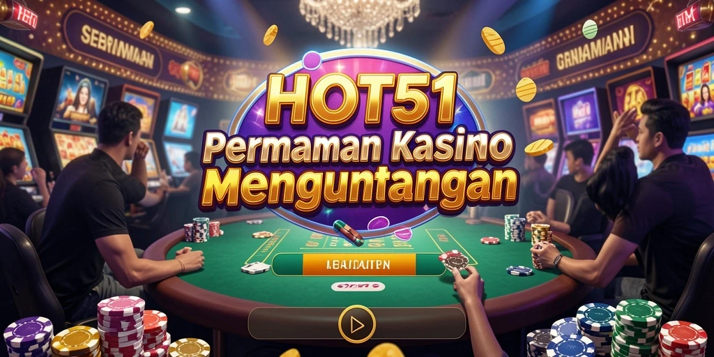 Gameplay menarik di HOT51 dengan berbagai slot dan meja Kasino.
