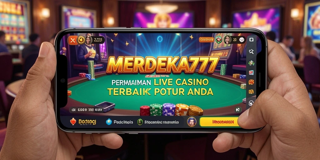 Tampilan gameplay Live Casino MERDEKA777 yang menarik dan interaktif.