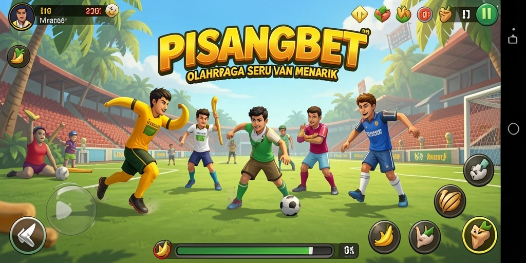 Tampilan gameplay PISANGBET dengan aksi olahraga yang dinamis.