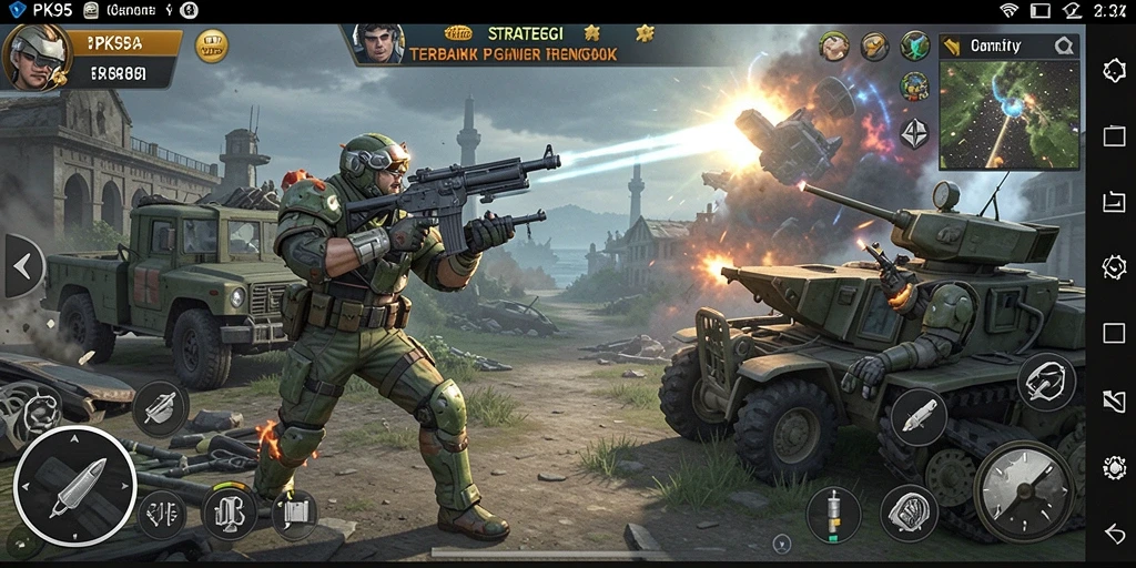 Tampilan gameplay PK95 dengan strategi yang menantang.