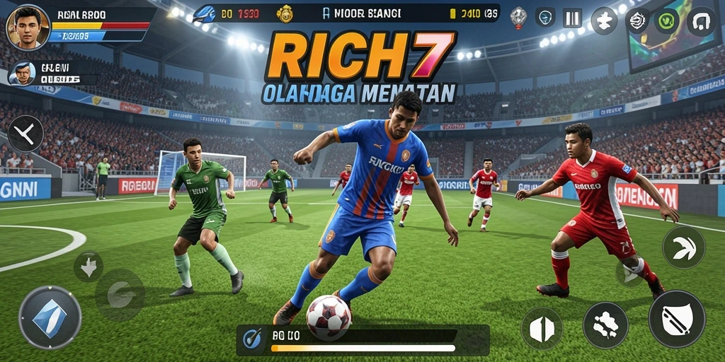 Gameplay RICH7 menampilkan aksi seru dari berbagai olahraga.