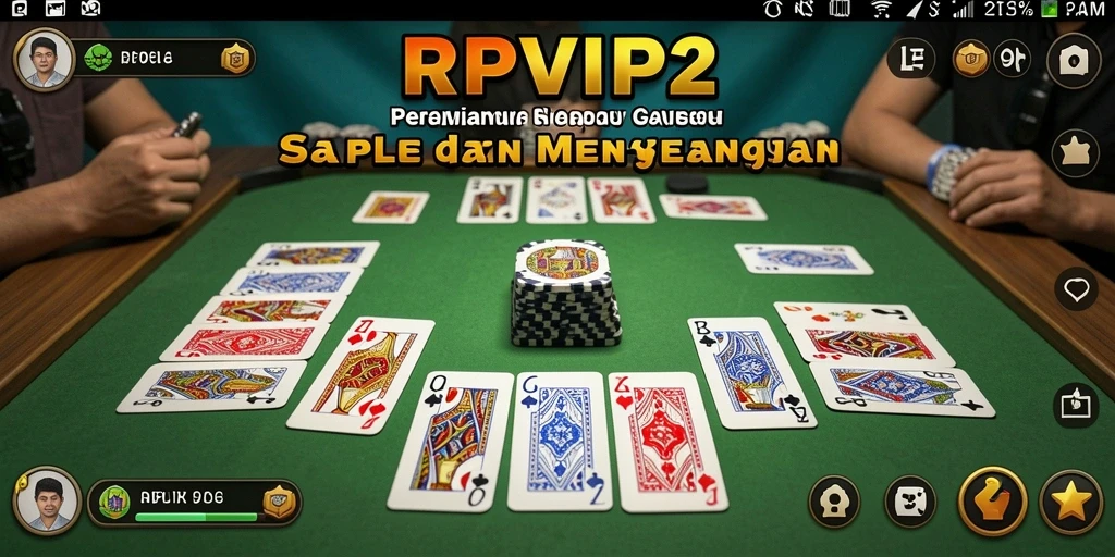 Tampilan gameplay seru RPVIP2 saat bermain Gaple.