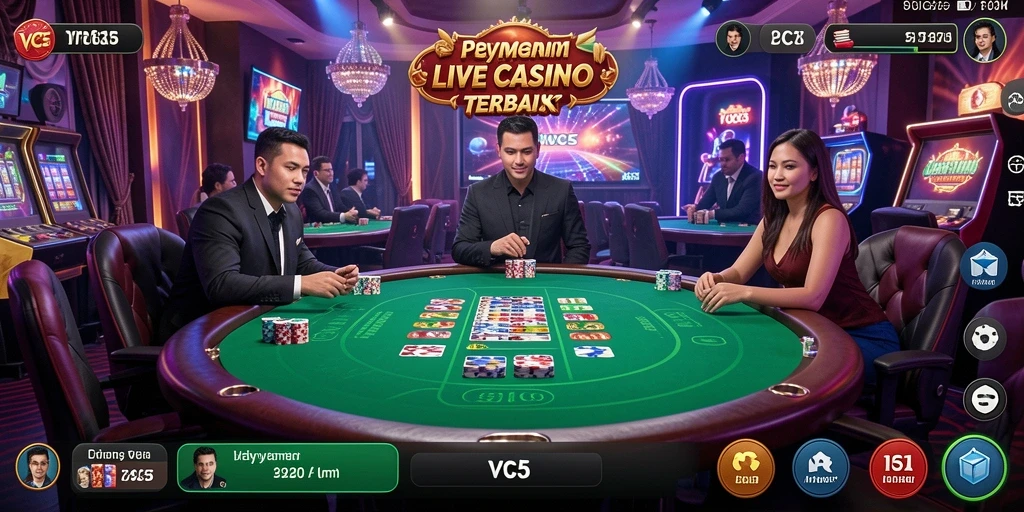 Tampilan gameplay Live Casino yang menegangkan dan interaktif.