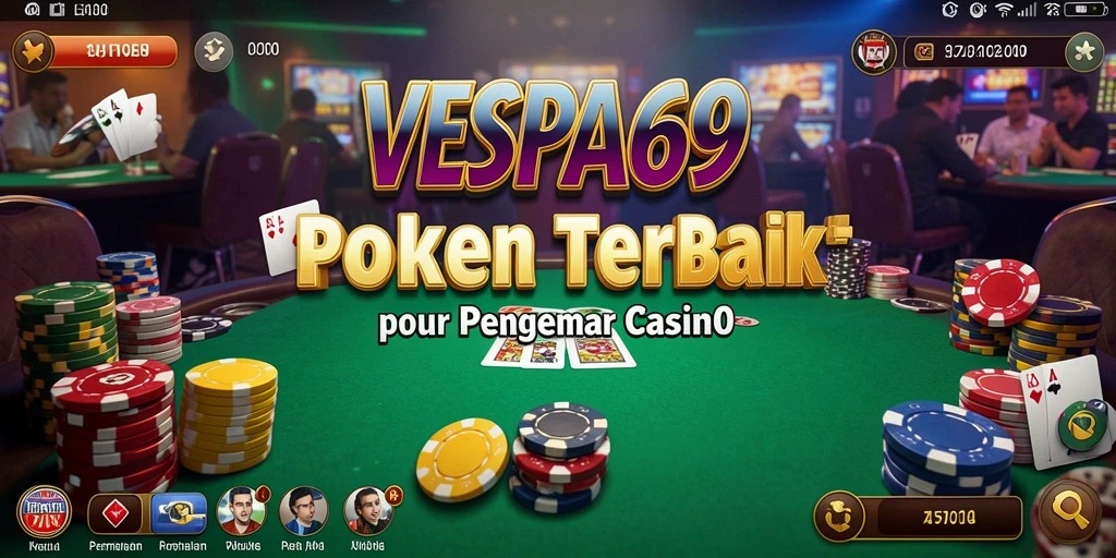Tampilan gameplay menarik dari VESPA69 dengan suasana Poker yang mendebarkan.